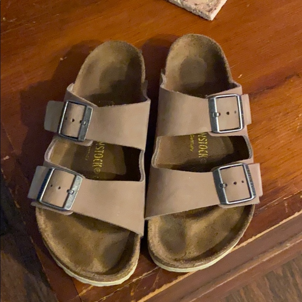 Size 37 Birkenstock sandals, very gently worn.